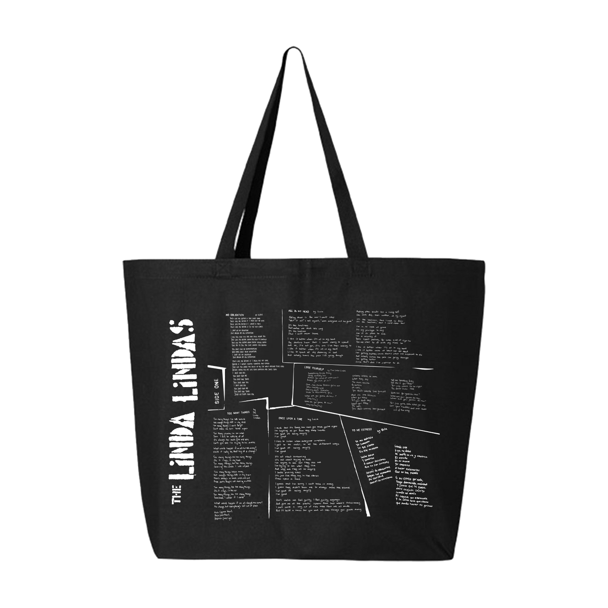 No Obligation - Black Tote Bag – The Linda Lindas