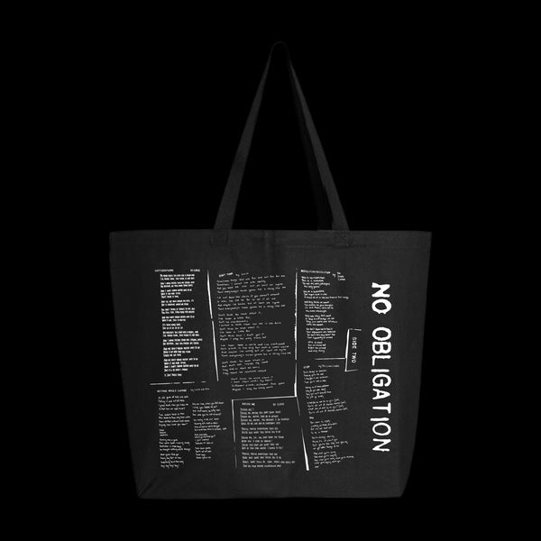 No Obligation Black Tote Bag