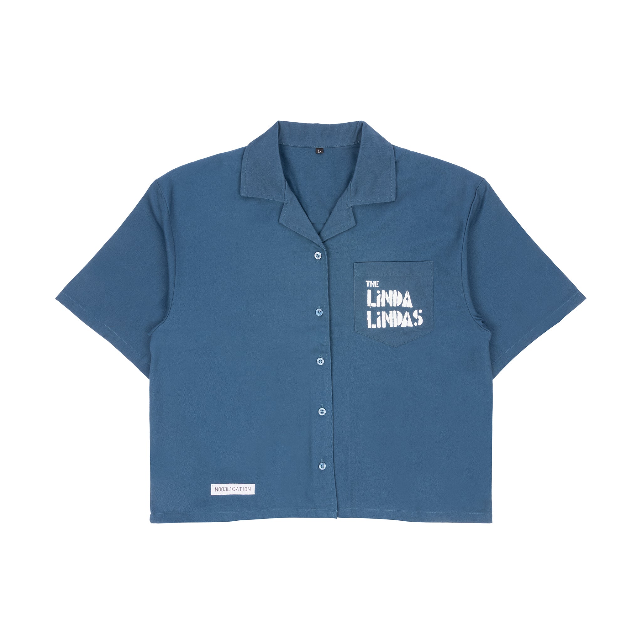 No Obligation (Cropped) - Blue Work Shirt