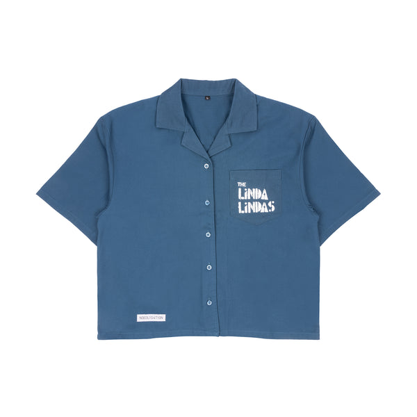 No Obligation (Cropped) - Blue Work Shirt