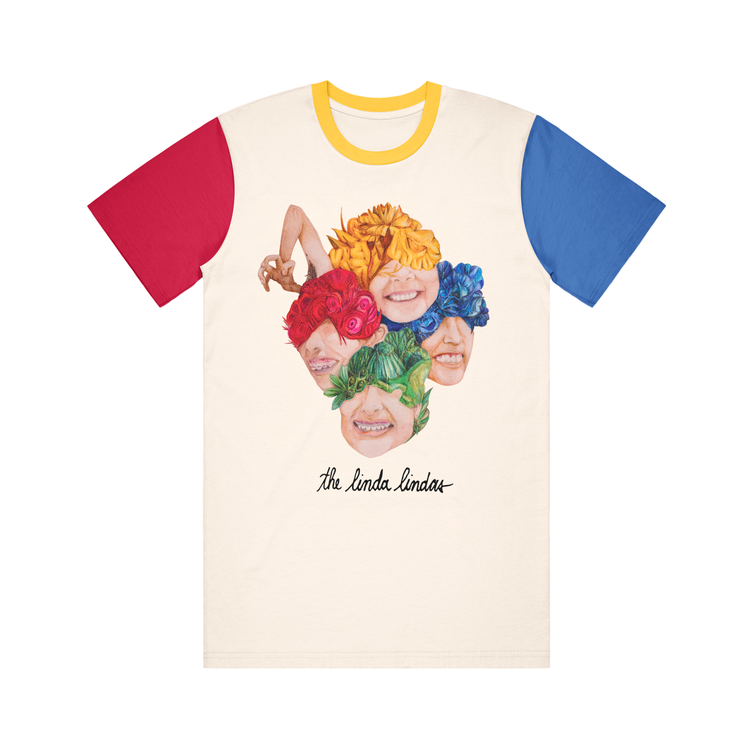T-shirt The Linda Lindas – Cuantas Veces – Unisexe Blanc Coton – Taille XL