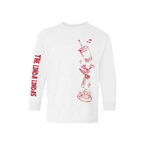 the linda lindas Boba - Youth White Long Sleeve