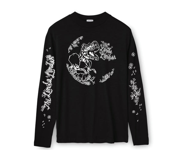 the linda lindas Dino - Adult Black Long Sleeve