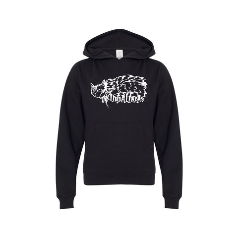 the linda lindas Sleeping Cat (Glow In The Dark) - Youth Black Hoodie
